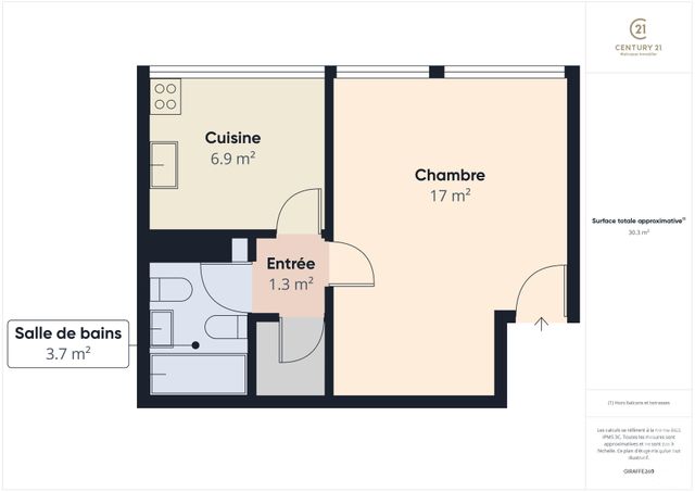 Appartement F1 à vendre - 1 pièce - 30,46 m2 - Rambouillet - 78 - ILE-DE-FRANCE