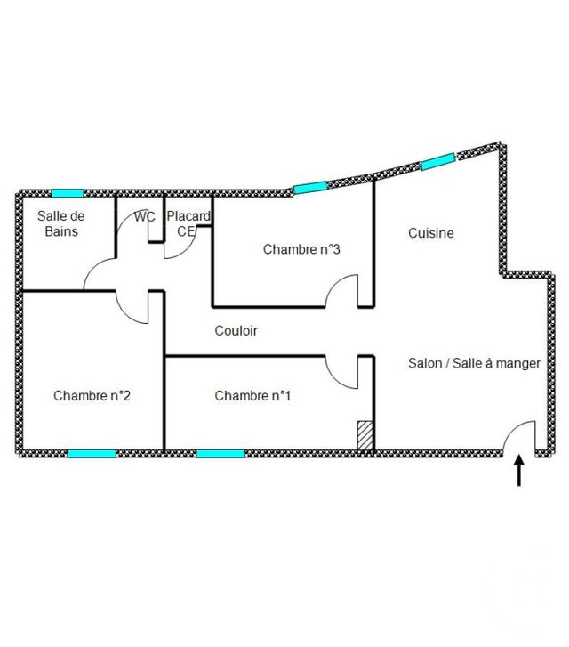 Appartement F4 &agrave; vendre - 4 pi&egrave;ces - 82,64 m2 - Gallardon - 28 - CENTRE