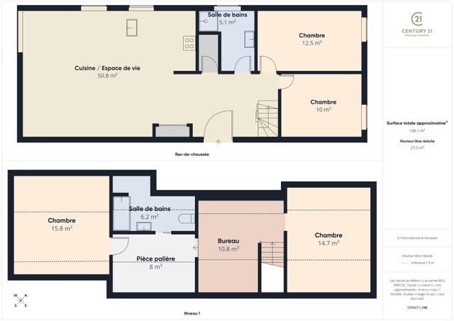 Appartement Duplex &agrave; vendre - 7 pi&egrave;ces - 160 m2 - Rambouillet - 78 - ILE-DE-FRANCE