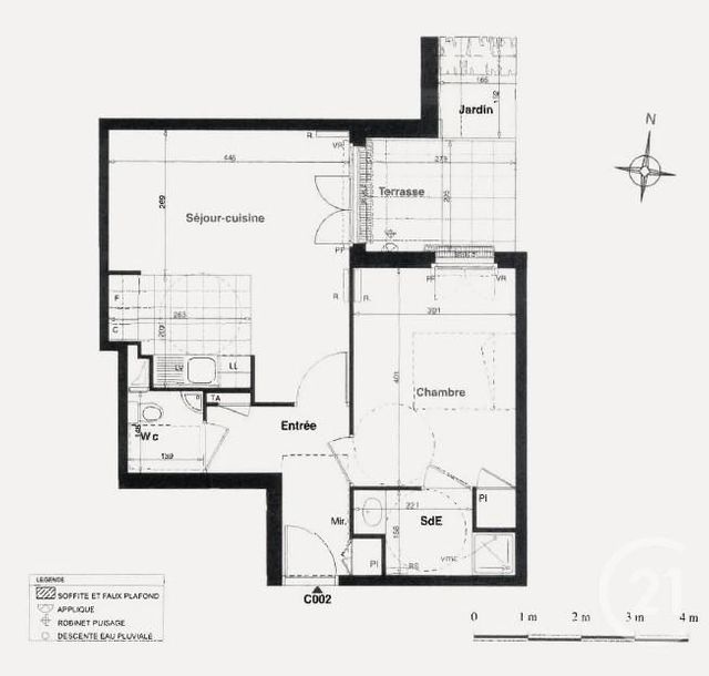 Appartement F2 &agrave; louer - 2 pi&egrave;ces - 45,20 m2 - Rambouillet - 78 - ILE-DE-FRANCE