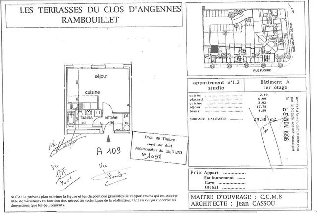 Appartement F1 &agrave; louer - 1 pi&egrave;ce - 29 m2 - Rambouillet - 78 - ILE-DE-FRANCE