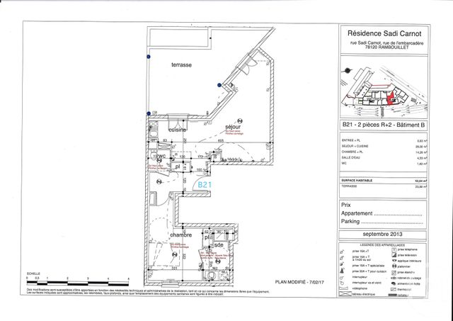 Appartement F2 &agrave; louer - 2 pi&egrave;ces - 50,91 m2 - Rambouillet - 78 - ILE-DE-FRANCE