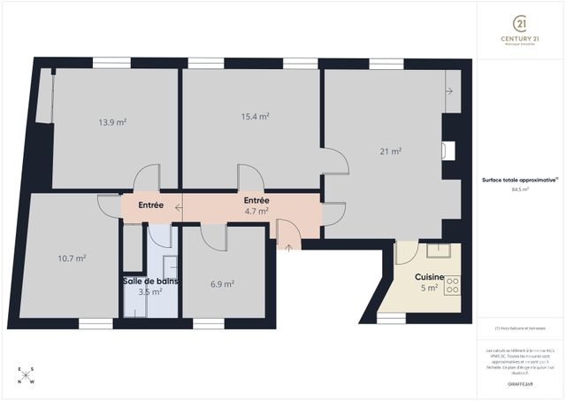 Appartement F5 &agrave; vendre - 5 pi&egrave;ces - 85 m2 - Chartres - 28 - CENTRE
