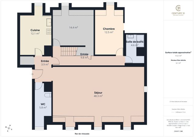 Appartement + f6 &agrave; vendre - 6 pi&egrave;ces - 155 m2 - Chartres - 28 - CENTRE