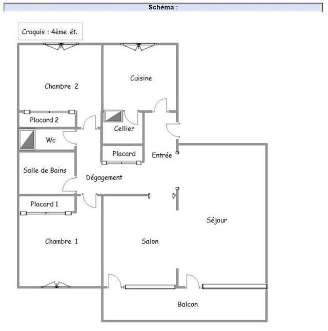 Appartement F4 &agrave; vendre - 4 pi&egrave;ces - 87,01 m2 - Chartres - 28 - CENTRE