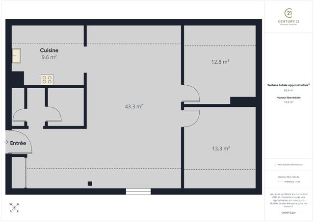 Appartement T3 &agrave; louer - 3 pi&egrave;ces - 59,86 m2 - Chartres - 28 - CENTRE